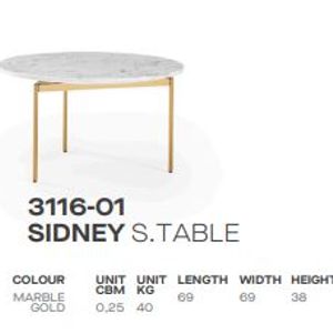 Sidney Coffee Table (Marble-Gold)